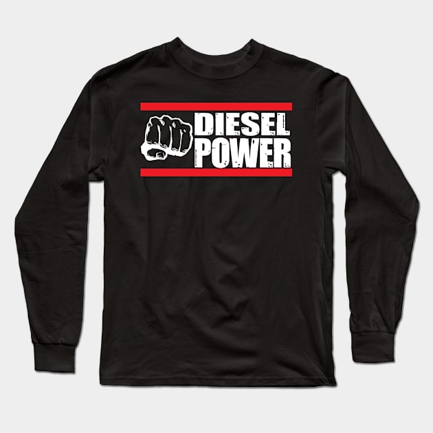 Diesel Power Turbo Truck Mechanic Long Sleeve T-Shirt by ScottsRed